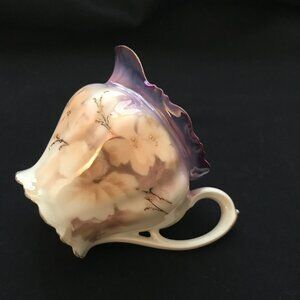 Porcelain Pitcher RS Prussia 1900-1910 Suhl Germany Antique "Surreal Dogwood"